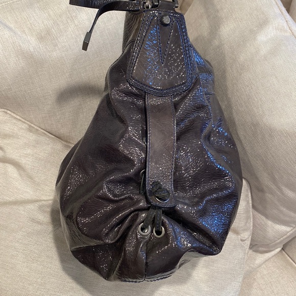 Francisco Biasia charcoal dark gray purse bag STYLISH with a pink dust bag - Picture 15 of 16